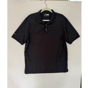Callaway Golf Mens polo shirt tee Opti-Dri Short Sleeve Black Striped Large $72